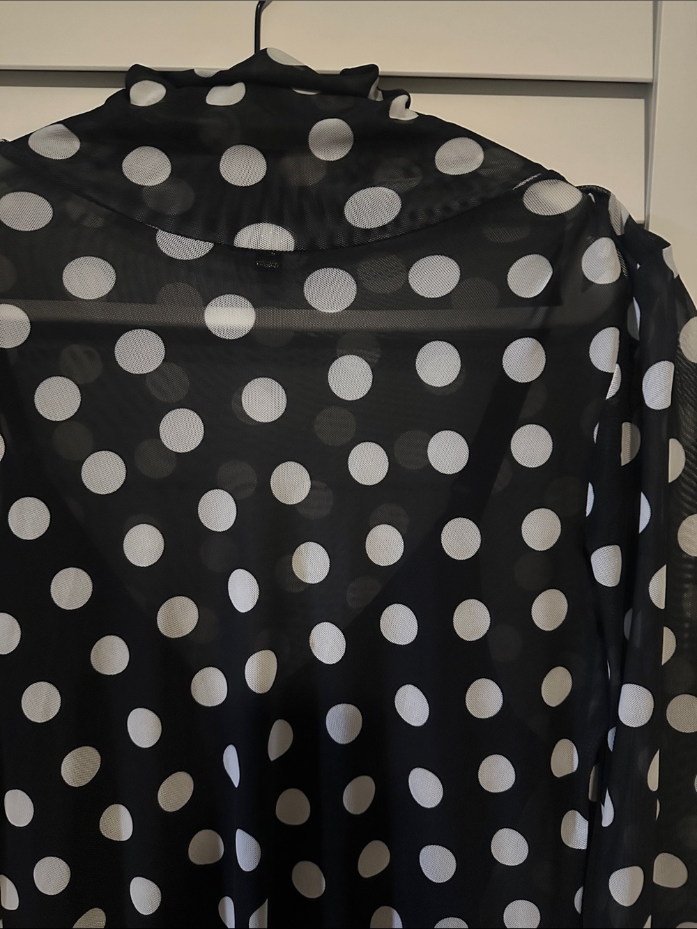 AFRM Black and White Polka Dot Long Sleeve Dress - Picture 2 of 3